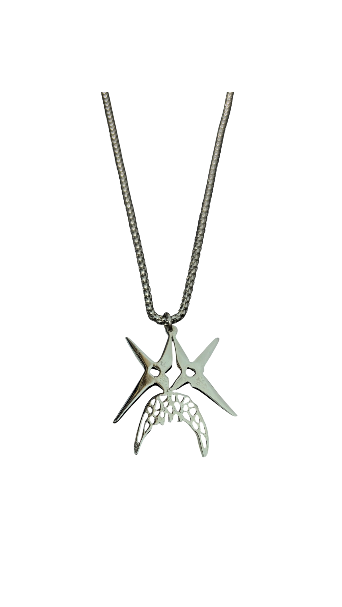 FLEXION Abyu Necklace — 5 × 4 cm pendant on a 45 cm chain