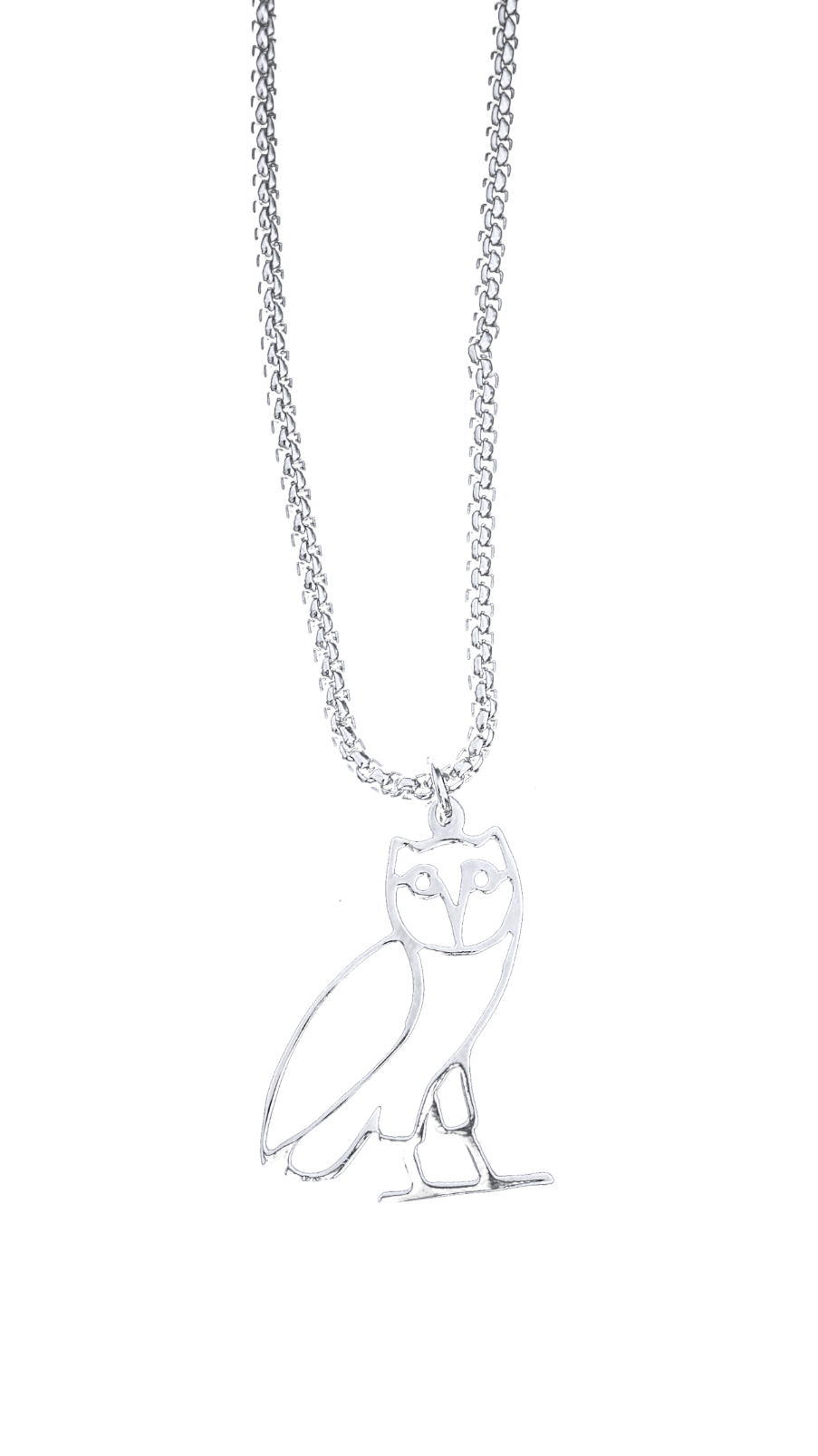 FLEXION Ghost Owl Necklace — owl pendant on a 50 cm chain