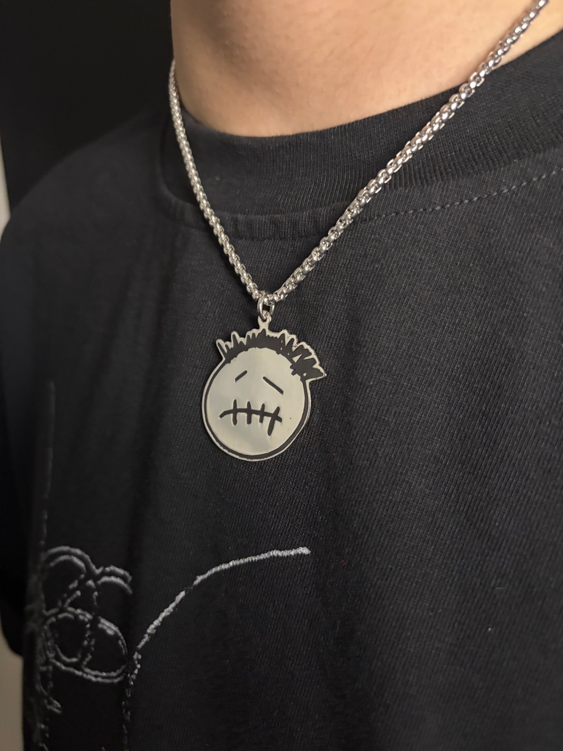 HUSH Necklace worn